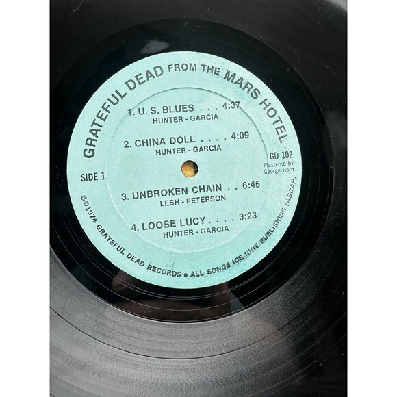 Grateful Dead From The Mars Hotel Vinyl Record 1974 Gd-102 Vtg 33 Rpm Lp - Picture 13 of 14